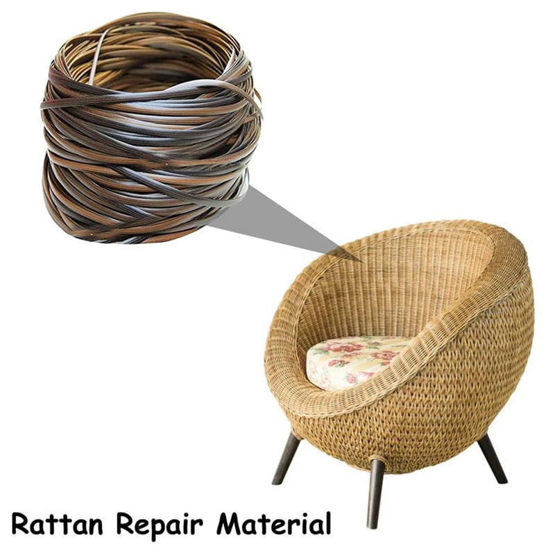 Coffee Gradient Flat Synthetic Plastic Imitation Rattan Basket Weaving Material 