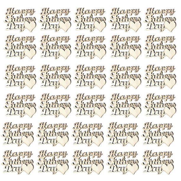Matsuzay Paquete de 30 regalos colgantes para papá de la decoración de la hija Adornos colgantes Adornos de madera Accesorios para el Decoración del hogar JM01297
