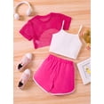 thumbnail image 7 of MEZZALL Toddler Girls Summer Outfits 3 Piece Set Casual Loose Fit Sleeveless Tops Shorts Combo For Outdoor Activities Comfortable Breathable Playwear Cozy Baby Wear, 7 of 7