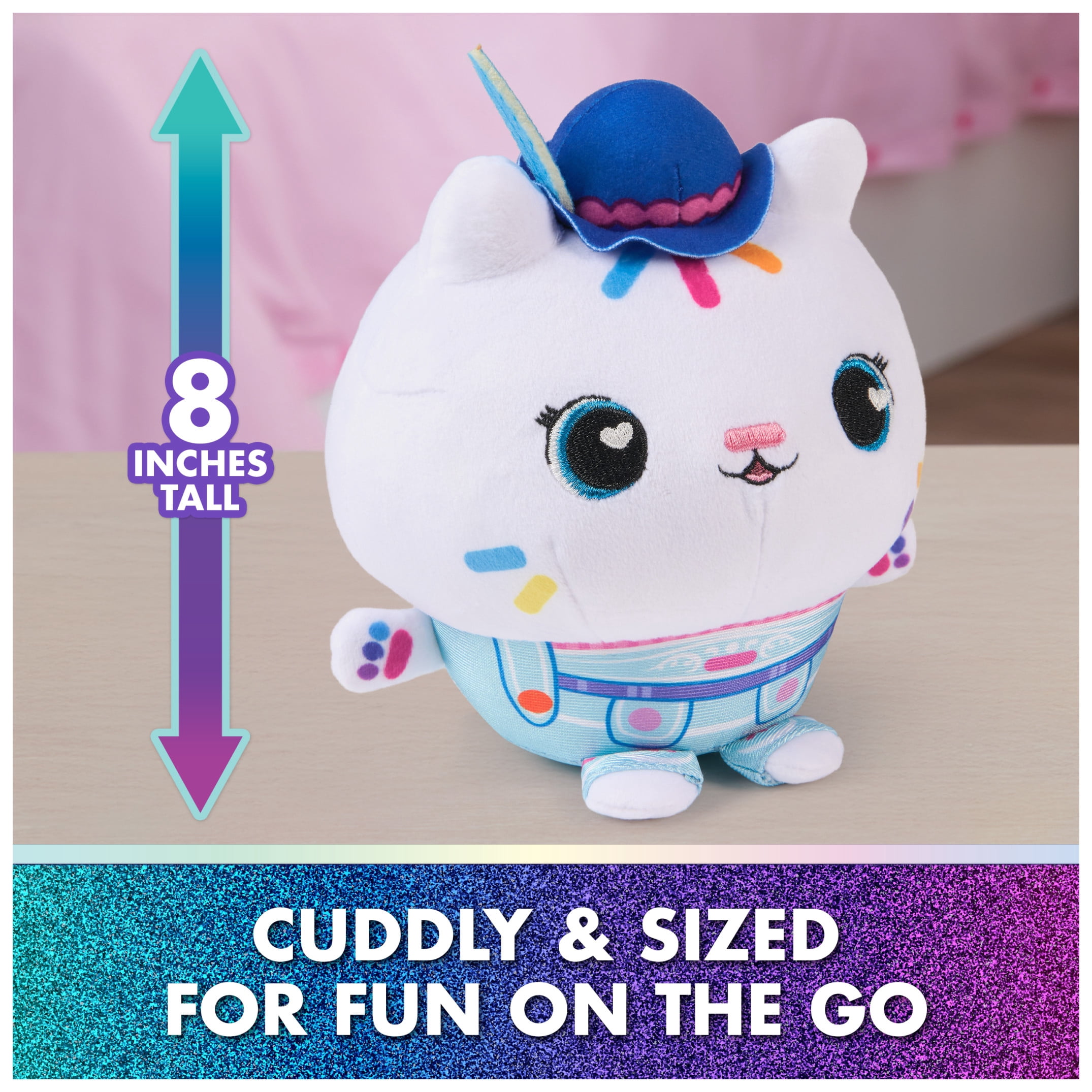 Gabby’s Dollhouse: The Movie Cakey Cat Plush Toy, Stuffed Animal for Ages 3 & Up, 8”