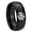 Black High Polish, variant on Angry Baseball Dome Brush Black Polish Edge Men's Ring 10MM