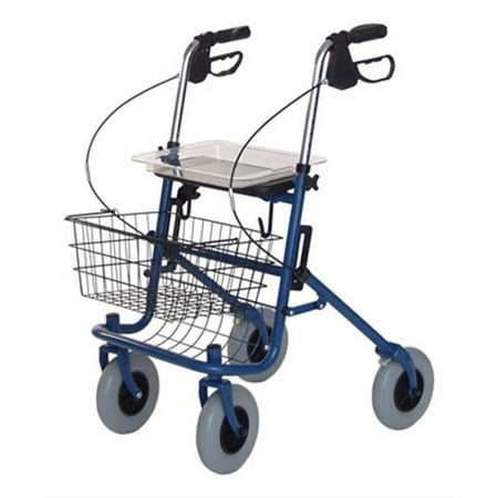 Lumex Deluxe Four-Wheeled Steel Rollator, Blue