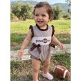 thumbnail image 6 of Cenuakty Girl Football Romper with Bows Plaid Embroidered Sleeveless Bodysuit, 6 of 8