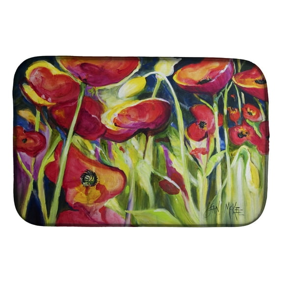Red Poppies Dish Drying Mat