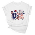 thumbnail image 2 of Busydd 4th of July T Shirts for Women USA Stars and Stripes Independence Day Tops Casual Round Neck Short Sleeve Womens Tops Comfy Cotton Summer Tops S, 2 of 5