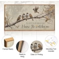 thumbnail image 6 of His Eye is on the Sparrow Christian Wall Art 20“x40"x1, Vintage Neutral Birds on Tree Branch Nature Canvas Artwork, Religious Faith Gift Bible Verse Scripture Print Decor for Living Room, 6 of 7