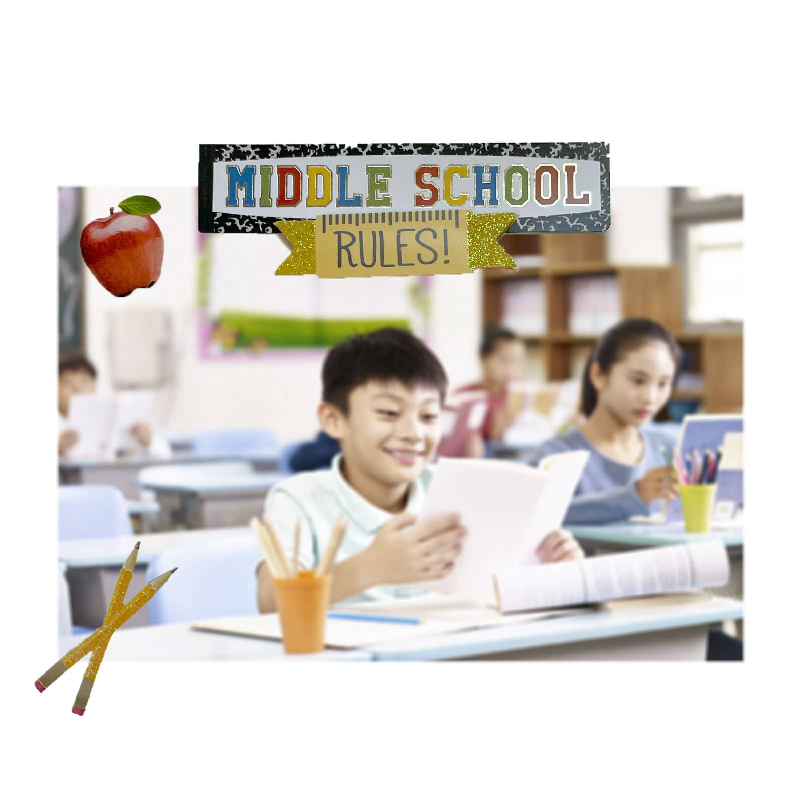 Recollections Middle School Stickers, 12 Pack