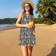 thumbnail image 3 of Disketp Bulldog Print para Vestido sin Mangas para Mujeres, Vestidos de Verano para Mujeres, Casual y Holgado para la Playa, 3 of 7