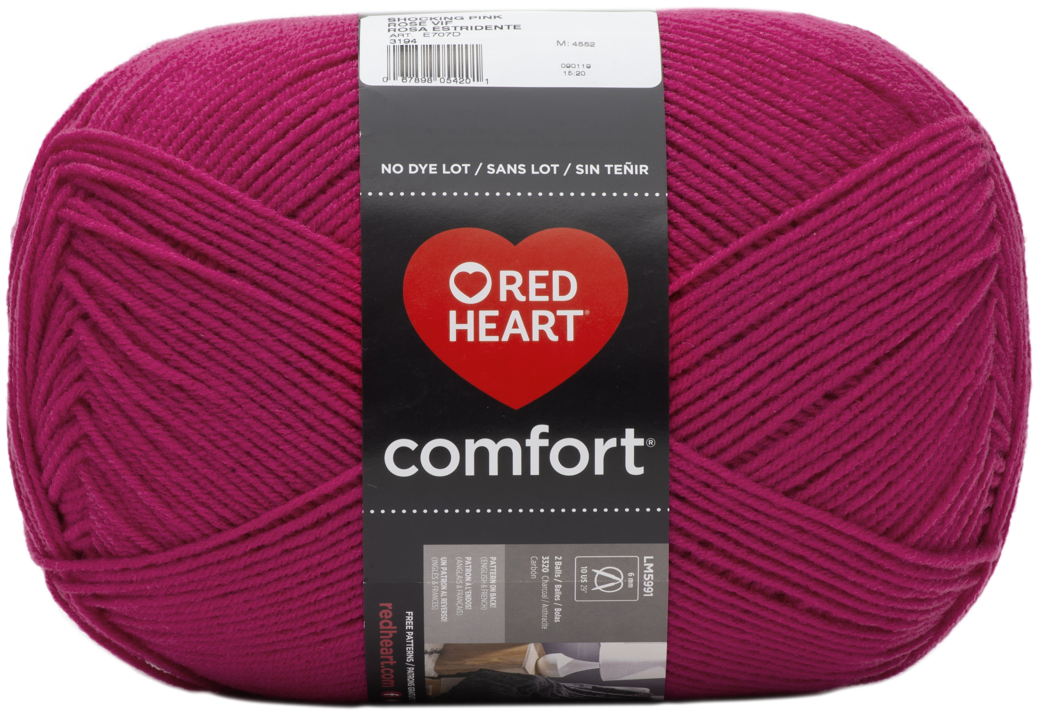 Red Heart® Comfort® Yarn, Solid, Acrylic #4 Medium, 16oz/454g