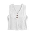 thumbnail image 4 of Tank Tops For Women White Womens Tops Fashion Sleeveless V Neck Sleeveless Tank Vest Summer Tee Womens Tank Tops, 4 of 4