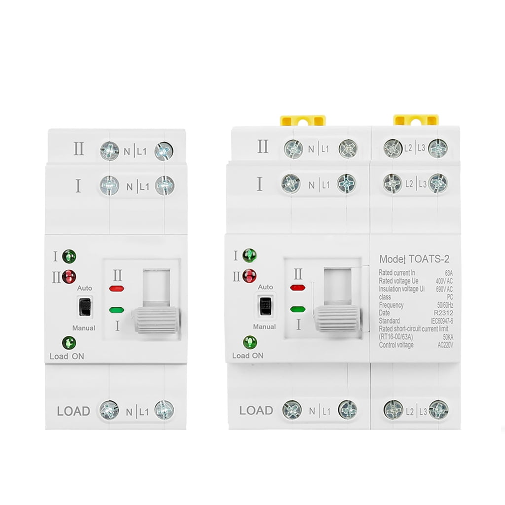 Household Automatic Transfer Switches Doublke Power Din Rail Mounted Automatic Transfer Switches Quick Installation
