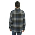 thumbnail image 3 of YAGO Men's Casual Plaid Flannel Long Sleeve Button Down Shirt Blue/2E (S-5XL), 3 of 3