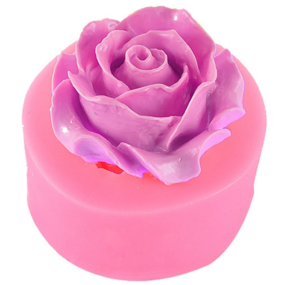 6-Rose Silicone Mould Cake Chocolate Jelly Pudding Craft Mold Cutter Baking Tool 