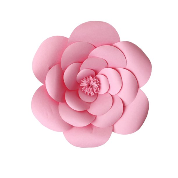 KAKOWELY 1 pieza de 20 cm de flores de papel 3D para decoración de pared, ideal para fiestas, hogar, bodas, etc. (rosa)