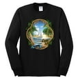 thumbnail image 2 of Wild Bobby, Enjoy Life Vintage Beach Surf Sailboat, Pop Culture, Men Long Sleeve Shirt, Black, Small, 2 of 4