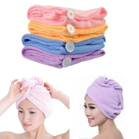 2 Quick Dry Twist Hair Turban Towel Microfiber Hair Wraps Bath Towel Cap Hat (Best Microfiber Hair Towel)