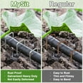 thumbnail image 3 of MySit 6 Inch 100 Pack Galvanized Garden Stakes Plant Cover Stakes 11 Gauge Lawn Staples, Garden Staples Securing Pegs for Securing Weed Fabric Landscape Fabric Netting Ground Sheets Fences, 3 of 8