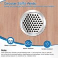 thumbnail image 4 of Uxcell Paquete de 20 Respiraderos Circulares de Soffit, 50mm/1.97 Pulgadas de Malla de Ventilación Redonda de Acero Inoxidable para Baño Hogar/ Oficina/Cocina/Armario/Ropero [Plateado], 4 of 7