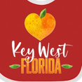 thumbnail image 4 of Inktastic Key West Florida Orange in Heart Boys or Girls Baby Bib, 4 of 4