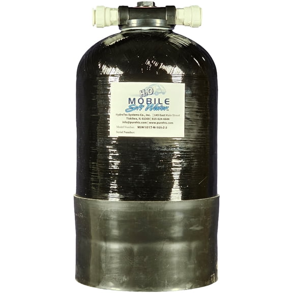 RV Softener with John Guest PTC PEX Tubing Connections, Our Mobile-Soft-Water® 16,000 gr Portable Manual Regenerate for RV, Cabins, Tiny Homes Fitted with JG Push to Connect PEX Tubing Connections…