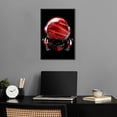 thumbnail image 3 of Red Astronaut Helmet Canvas Modern Astronaut Art By Notoriart, Black Frame, 16" x 24", 3 of 7