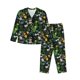 thumbnail image 1 of Balery Chamomile Conjunto de Pijama con Estampado para Mujer, Conjunto de Dos Piezas con Manga Larga, Ropa de Dormir Suave con Bolsillos, Pijamas Cómodos-Large, 1 of 7