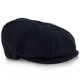 thumbnail image 5 of Walrus Hats Cap Navy Wool Blend 8 Panel Newsboy Classic Vintage Style with Quilted Lining, Double Snap Brim & Grosgrain Sweatband – Stylish 1920s Inspired Design, 5 of 6
