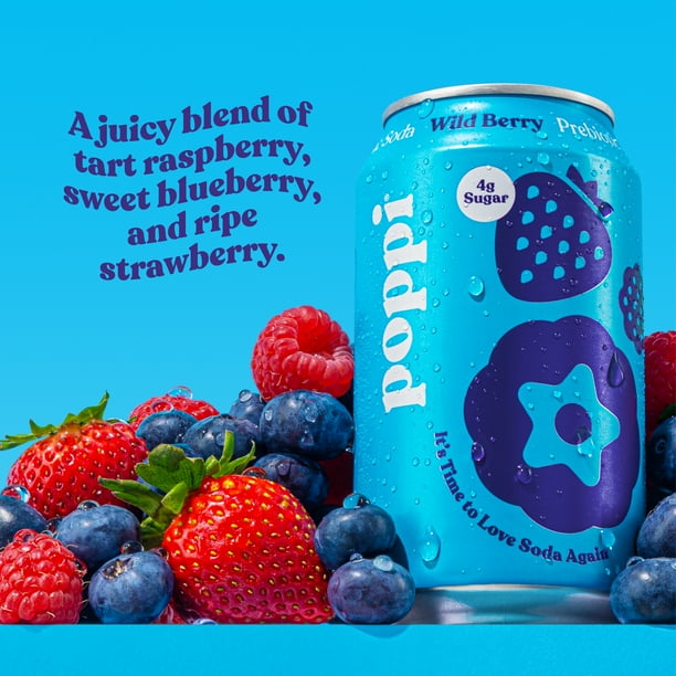 Poppi Wild Berry Soda - Soft drink stockpile for hospitality