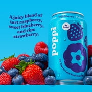 poppi Wild Berry Prebiotic Soda, 12 fl oz, 1 Pack Can