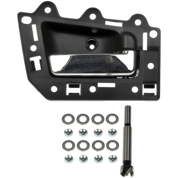 Dorman 82156 Front Passenger Side Interior Door Handle for Specific Jeep Models, Chrome Lever; Black Housing