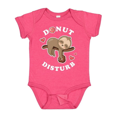 

Inktastic Donut Disturb Sloth Boys or Girls Baby Bodysuit