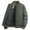 Army Green, variant on NTACZA White Jackets Men Winter Thicken Thermal Bomber Jacket Zip up Quilted Lined Varsity Coat Mens Winter Coats,XL