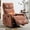 Orange, variant on Ywen Manual Swivel Rocker Recliner Chair for Adults, Overstuffed Nursery Glider Recliner with Vibration Massage and Lumbar Heat, Living Room Reclining Chair, Fabric Orange