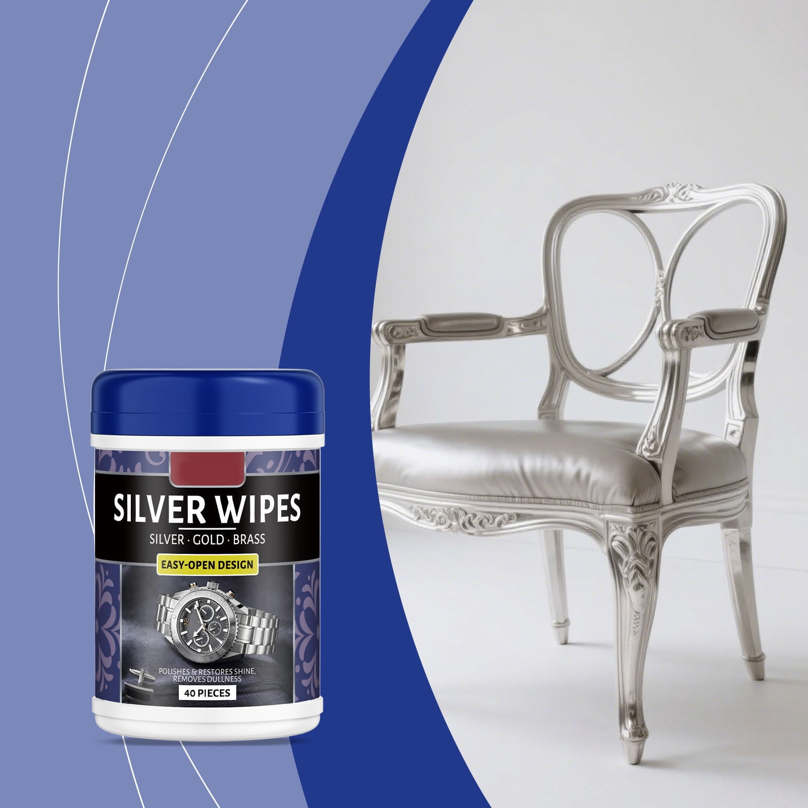 cpengpj Premium Silver Cleaning Wipes for Tarnish Removal, Anti-Tarnish Polishing Cloths for Jewelry, Tableware Restoration with Safe pH Formula