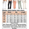 thumbnail image 2 of Pantalones de pierna ancha para mujer Pantalones de cáñamo de algodón de cintura alta Pantalones deportivos, 2 of 3
