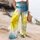 thumbnail image 1 of WILLBEST Pantalones Casuales elegantes para Mujer: Pantalones Largos de Cintura Elástica con Bolsillos Sueltos de Color Liso Grande, 1 of 6