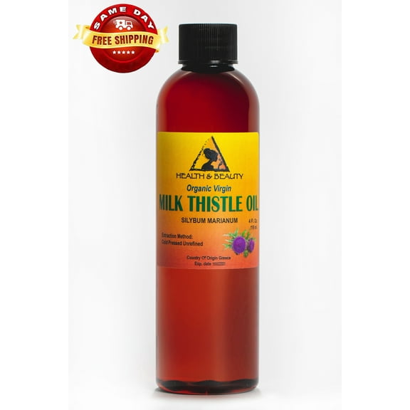 MILK THISTLE SEED OIL UNREFINED ORGANIC VIRGIN COLD PRESSED PURE NATURAL 4 OZ