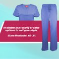 thumbnail image 7 of Natural Uniforms Women's Ultra Soft Stretch Drop-Neck 2 Pocket Scrub Top and Pants 82009200N (Ceil Blue, X-Large), 7 of 7