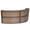 Natural Walnut, Self Assembly, variant on Cubiclesdotcom Modern Curved Reception Desk with Raised Counter, 124" Wide Office Front Desk, Laminate Wood & Metal, White, 124" x 49", Self Assembly
