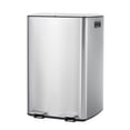 thumbnail image 1 of Dual Compartment Kitchen Trash Can 16 Gallon (60L) – Stainless Steel – Soft-Close Lids, Pedals, Removable Plastic Buckets – Ideal for Recycling & Waste Separation – Indoor Bin – Stainless Steel Color, 1 of 8
