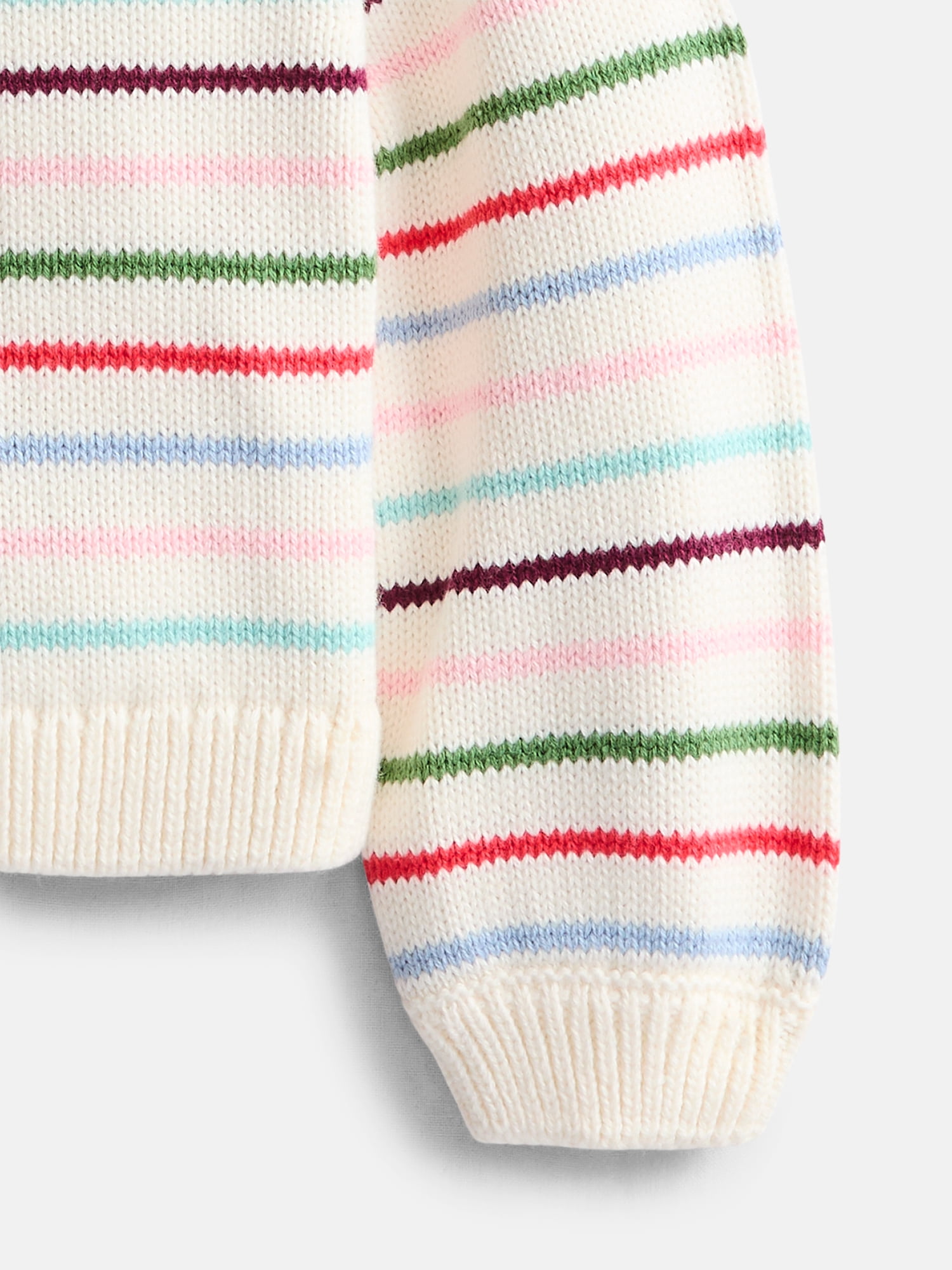 Wonder Nation Baby Girls Cotton Graphic Sweater with Long Puff Sleeves, Sizes 0-24M