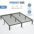 thumbnail image 6 of CONCETTA 14" King Bed Frame, Heavy Duty Metal Bed Frame with Underbed Storage, No Box Spring Required, 6 of 7