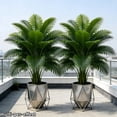 thumbnail image 2 of 2 Large Artificial Green Palm Trees UV Resistant No Maintenance Required for Outdoor Decoration Homes Hotels Decorative  Nature Ornaments Plants Room, 2 of 10