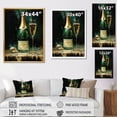 thumbnail image 4 of Designart "Gilded Green Champagne Fantasy I" Champagne Floater Framed Canvas Prints, 4 of 5