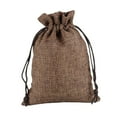 thumbnail image 3 of jifeng 50 Pieces Gift Bags with Drawstring Drawstring Bag for Grocery Party Wedding Dark Brown, 3 of 9