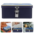 thumbnail image 2 of Dsseng Decorative Tin Cookie Jar with Lock Metal Cookie Container Kitchen Counter Airtight Storage Container for Cookies Candy Treats, 2 of 8