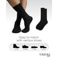 thumbnail image 6 of MeMoi Men's 3 Pair Pack Pin Ribbed Cotton Blend Crew Socks - Mens - Male, 10-13, Black, 6 of 7