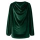 thumbnail image 4 of MHFRRA Camiseta de Manga Larga con Cuello Alto de Terciopelo Coreano de Color Sólido de Invierno, Cómoda y Suave Camiseta Térmica de Punto para Uso Informal. Verde Oscuro, 4 of 7