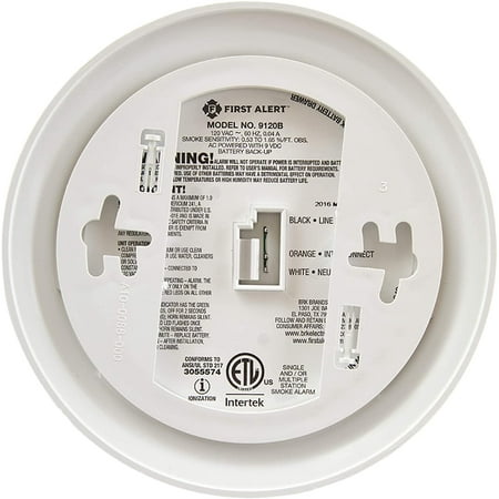 First Alert Brk 9120B Hardwired Smoke Alarm with Battery Backup 1 Pack