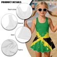 thumbnail image 4 of FOR U DESIGNS Girls' Sleeveless One-Piece Swimsuit Sleeveless Bathing Suit Swimwear Modest Beach Swim Dress Sun Protection, Jamaica Flag, 4 of 7